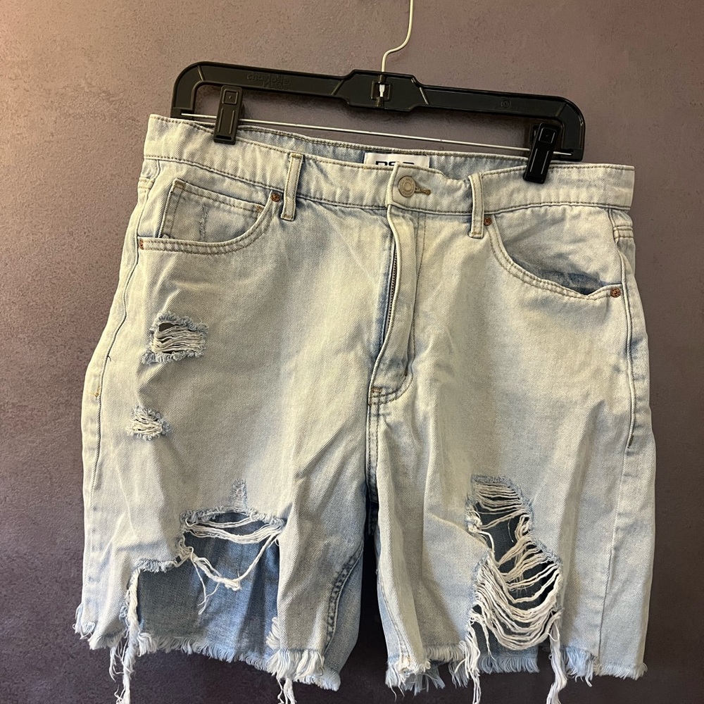 RSQ Light Wash Distressed Jean Shorts